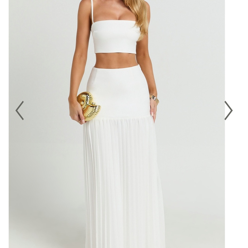 Showpo Elegant Cream Maxi Set